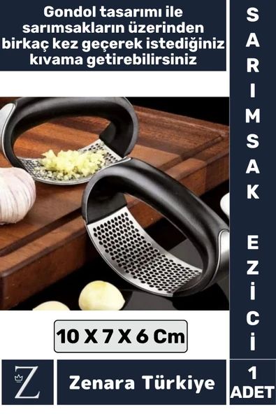 Ergonomik Dayanıklı Garlic Press Rahat Tutuş Gondol Tasarım Pratik Yeni Nesil SARIMSAK RENDESİ ürün görseli 1