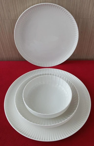 KÜTAHYA PORSELEN BONE CREST 24 PARÇA YEMEK TAKIMI SADE ürün görseli 1