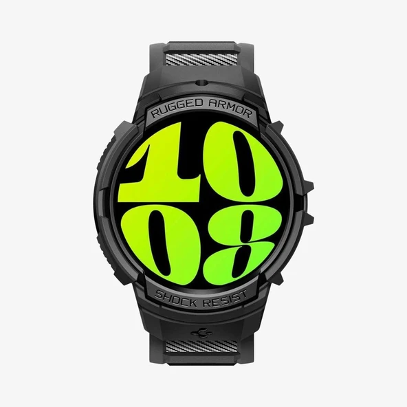 Spigen Galaxy Watch 6 (44mm) Kılıf & Kordon Kayış Rugged Armor Pro Black Outlet ürün görseli 1