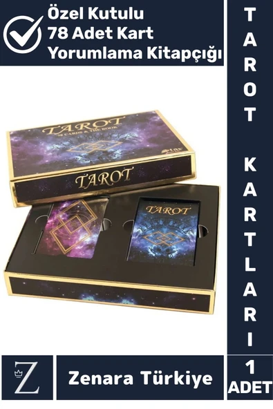 Manevi Ruhsal Rehberlik Kader Yorumlama Kitapçıklı ÖZEL KUTULU 78 Adet TAROT KARTLARI ürün görseli 1
