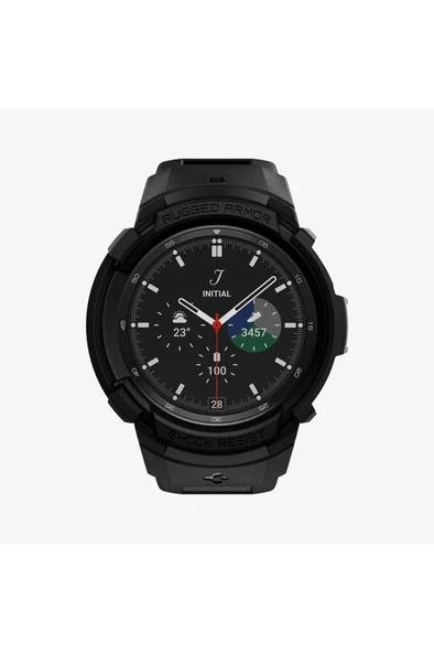Spigen Galaxy Watch 4 Classic (46mm) Kılıf & Kordon Kayış Rugged Armor Pro Black Outlet ürün görseli 1