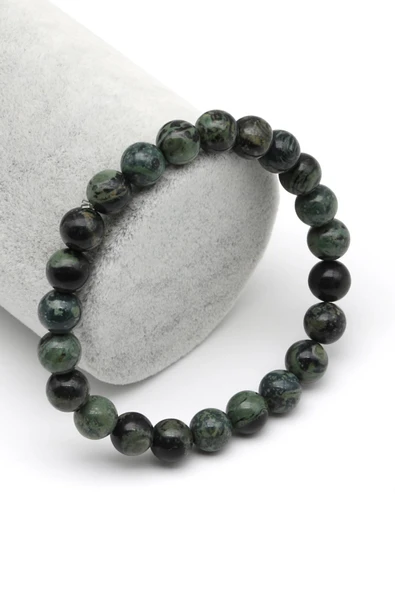 Kanbaba Jasper Doğal Taş Bileklik 8 mm Küre Kesim ürün görseli 1