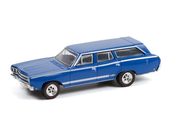 Greenlight 1968 Plymouth Satellite GTX Tribute Blue 1/64 Model Araba ürün görseli 1