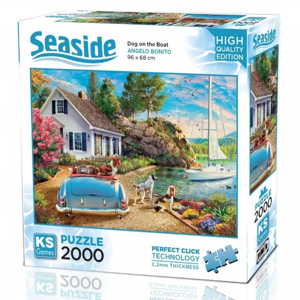 Ks Games 2000 Parça Tekne ve Sevimli Köpekler Puzzle - Angelo Bonito ürün görseli 1
