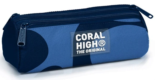 Coral High Erkek Çocuk Lacivert Mavi Desenli Üç Bölmeli Okul Kalem Çantası ürün görseli 1