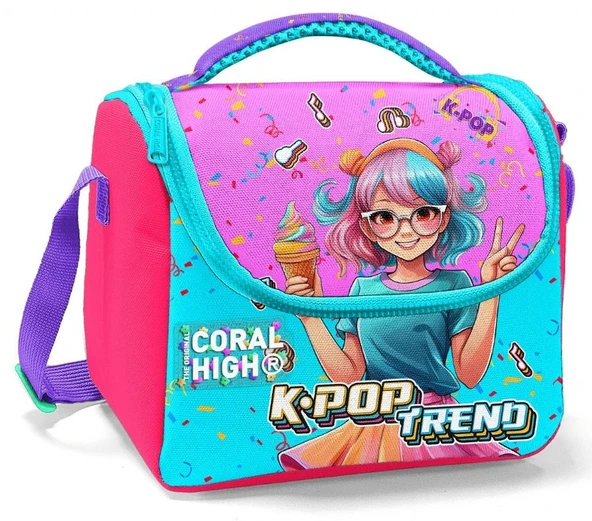 Coral High Kız Çocuk Beslenme Çantası - Thermo - Pembe K-Pop Dondurmalı Kız ürün görseli 1