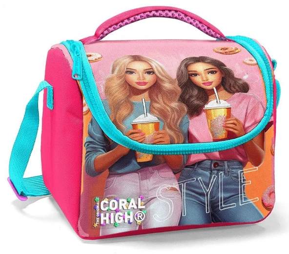 Coral High Kız Çocuk Termoslu Beslenme Çantası - Pembe Kırmızı Fashion Girl, Kız Çocuk ürün görseli 1