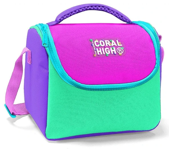 Coral High Kız Çocuk Beslenme Çantası - Thermo - Pembe Yeşil Çok Renkli ürün görseli 1