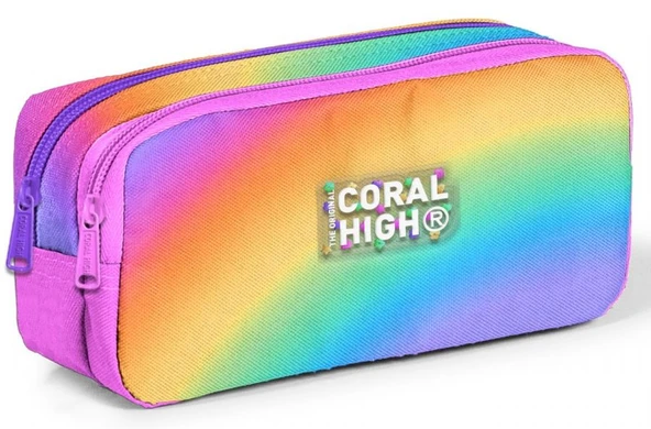 Coral High İki Bölmeli Renk Geçişli Kız Çocuk İlkokul Kalemliği ürün görseli 1