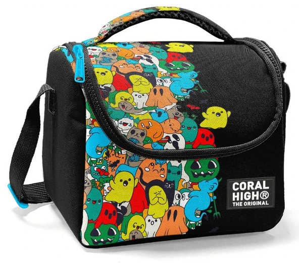 Coral High Erkek Çocuk İlkokul Beslenme Çantası, Siyah Hayaletler, Isı Yalıtımlı ürün görseli 1