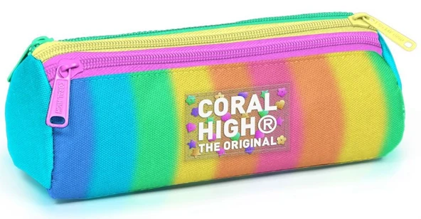 Coral High Üç Bölmeli Kız Çocuk Renk Geçişli İlkokul Kalem Çantası ürün görseli 1