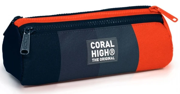 Coral High Siyah Kırmızı Renk Geçişli Erkek Çocuk Üç Bölmeli Okul Kalem Çantası ürün görseli 1