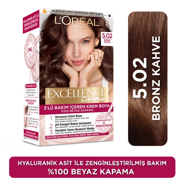 Excellence Creme Saç Boyası 5.02 Bronz Kahve ürün görseli 1