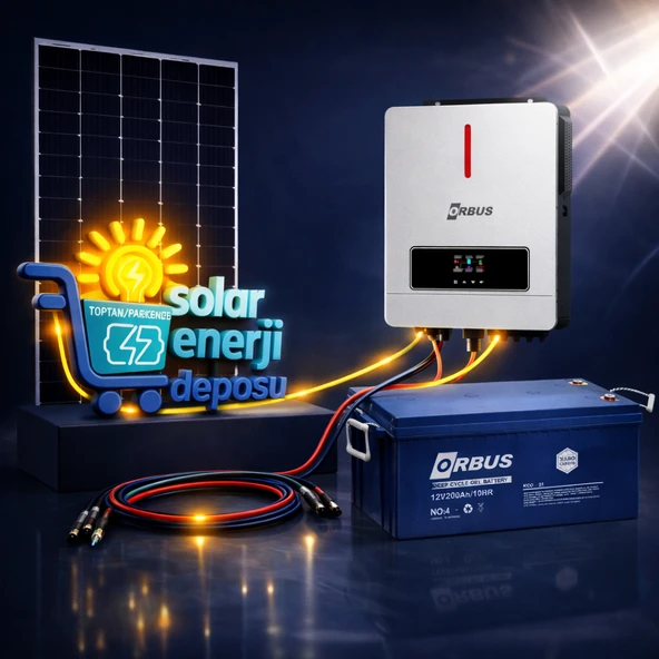 Solar Enerji Deposu 4000W Jel Akülü Güneş Enerjisi Paketi ürün görseli 1