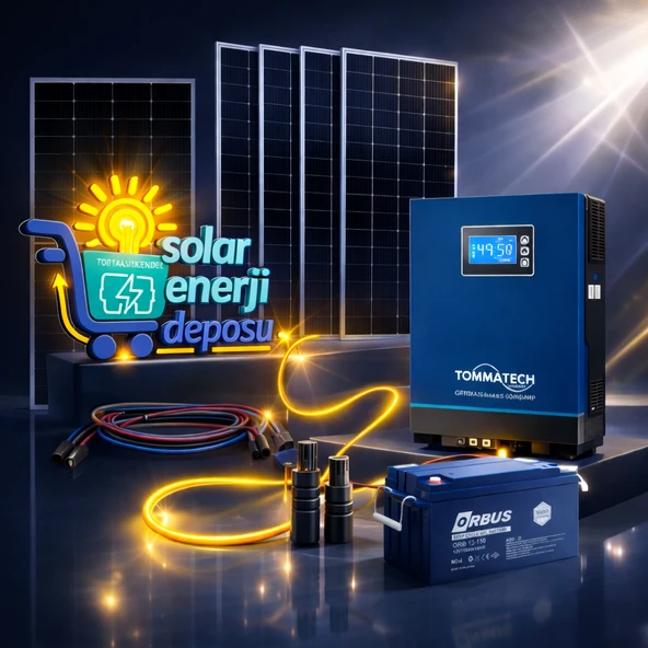 Solar Enerji Deposu 7200W Jel Akülü Güneş Enerjisi Paketi ürün görseli 1