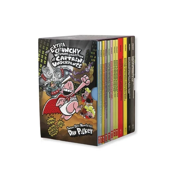 Captain Underpants (Books 1-12) Dav Pilkey ürün görseli 1