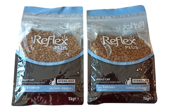 Reflex Plus Somonlu Hipoalerjenik Sterilised Kısırlaştırılmış Kedi Maması 2X1 Kg. ürün görseli 1