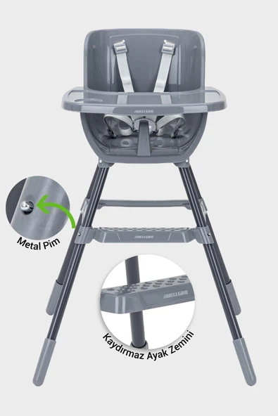 Wellgro Ergo Mama Sandalyesi, Gri - Resim 2