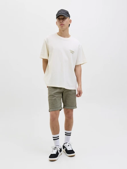 JACK JONES Erkek Kot Şort 12269491 - Resim 5