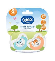 Wee Baby 2'li Sevimli Hayvanlar Emzik No:2 mavı ürün görseli 1