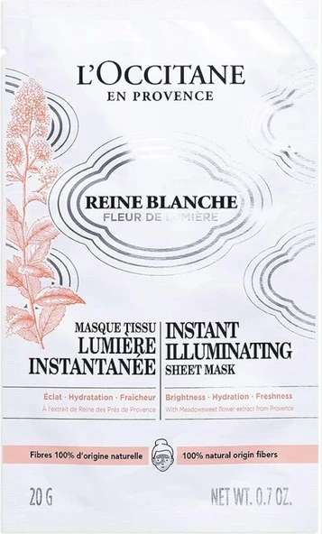 L'occitane Reine Blanche Aydınlatıcı Kağıt Maske 20g ürün görseli 1