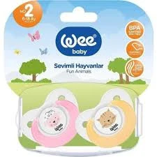 Wee Baby 320 2'li Sevimli Hayvanlar Emzik 6-18 Ay Pembe ürün görseli 1