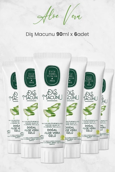 Eyüp Sabri Tuncer Diş Macunu Aloe Vera Özlü 90 ml X 6 Adet ürün görseli 1