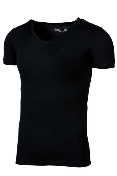 Bsm Erkek Likralı Kısa Kol V Yaka T-shirt 55023 ürün görseli 1