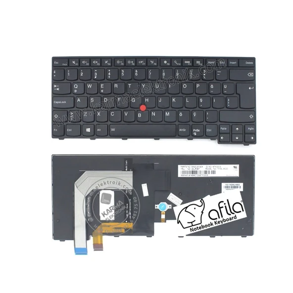Lenovo Thinkpad T460S S2 2017 Notebook Klavyesi, Laptop Tuş Takımı (Siyah TR) Işıklı ürün görseli 1