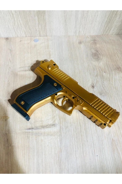 Gold ve Gümüş Renk Boncuklu Oyuncak Tabanca 1 Adet ürün görseli 1