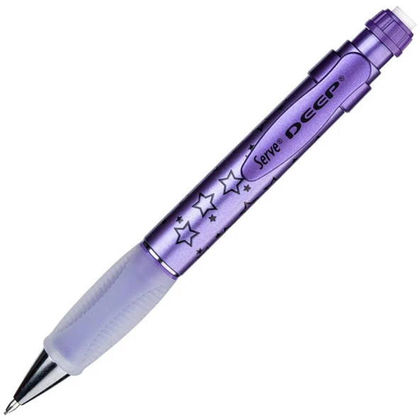 Serve Deep Versatil Kalem 0.7mm Metalik Mor Yıldız (12 li paket) ürün görseli 1