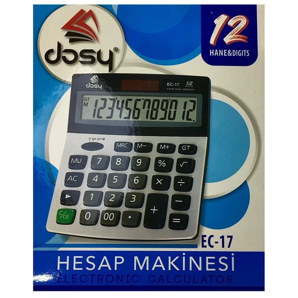 Dosy Hesap Makinesi Masaüstü 12 Hane EC-17 ürün görseli 1