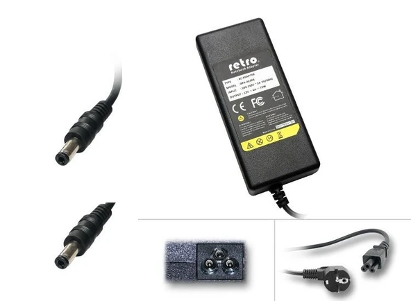 5.5x2.5mm 12V 10A Adaptör RETRO ürün görseli 1