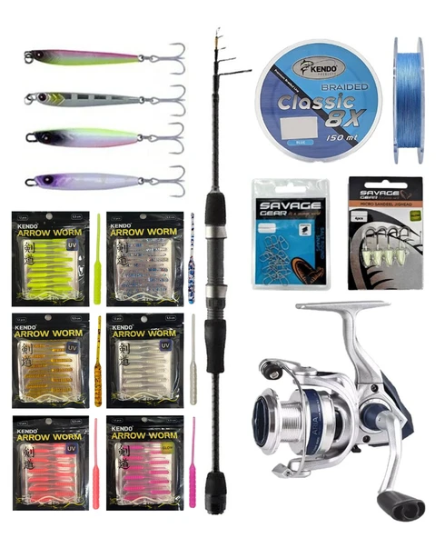 YekOutdoor Arrow Worm LRF Seti Okuma Lrf-Tele-706UL 212cm 1-8 gr Lrf Kamışı&Okuma ARIA-1000a 1BB Olta Makinesi ürün görseli 1