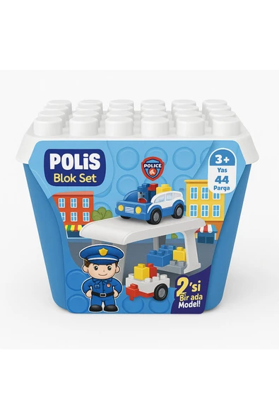 ela777 Mga Bloks Polis Oyun Seti 44 Parça ürün görseli 1