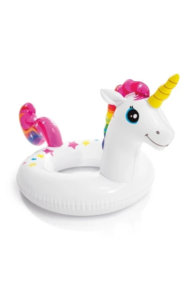 Intex Şişme Unicorn Simit-Çocuk Unicorn Simit-Şişme Tek Boynuzlu At Simit-Unicorn Figürlü Simit 107x58 cm. ürün görseli 1
