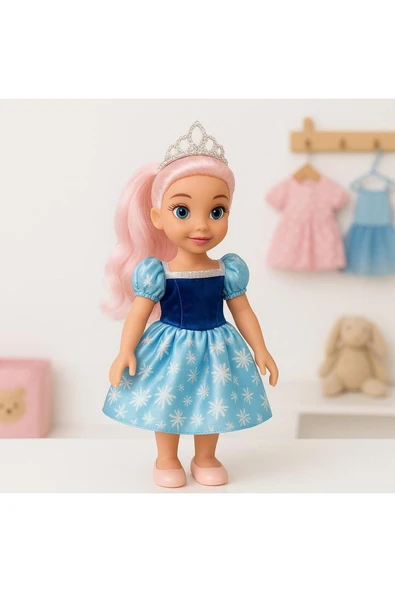 ela777 Henna Eliza Şarkı Söyleyen Moda Oyuncak Bebek ?pembe Saçlı ürün görseli 1
