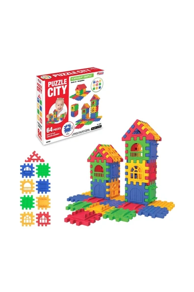 Shop58 Nessiworld 03702 Puzzle City 64 Parça -Dede ürün görseli 1