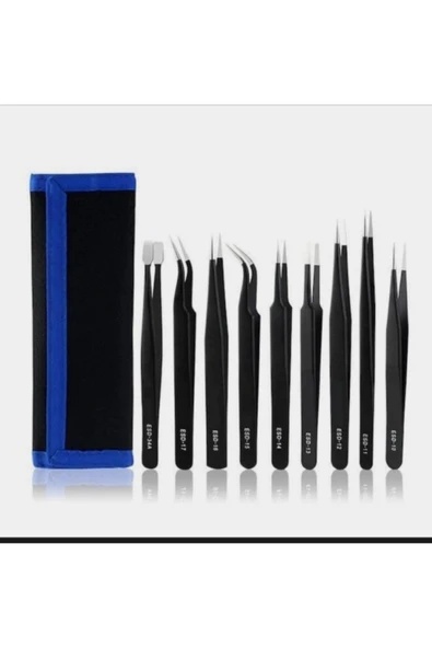 MY BİLİŞİM Esd 9 Adet Cımbız Seti Telefon Tablet Pc Ps Saat Tamir Cımbızları ürün görseli 1