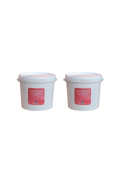 Gemaş 2 Adet Fastchlor 10 Kg (20 Kg) %56 Aktif Toz Klor Stabilize Diklor Granül - %56 Chlorine Granu ürün görseli 1