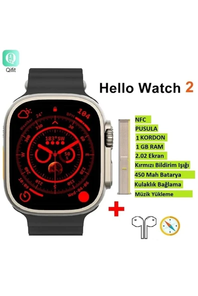 MY BİLİŞİM Ld Teknoloji Hello Watch 2 49mm Akıllı Saat ürün görseli 1