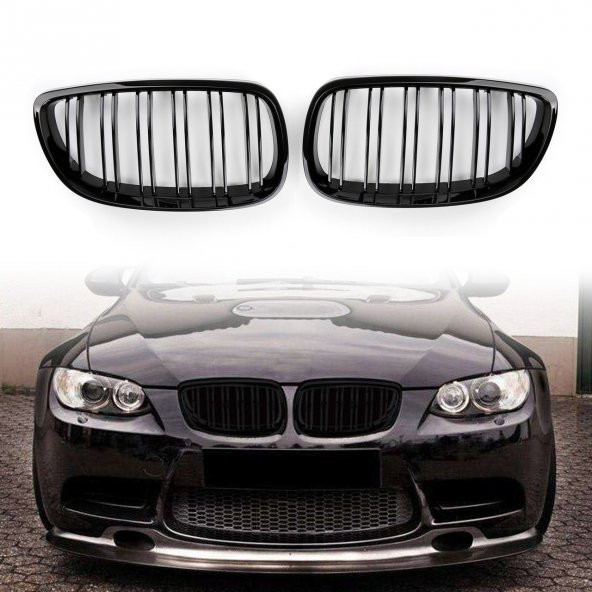 BMW E92 LCI ÇİFT ŞERİT PARLAK SİYAH M3 PANJUR 2010-2013 ürün görseli 1