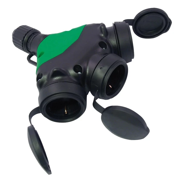 Fantom WaterProof 3lü IP44 Kauçuk Kapaklı Priz Çoklayıcı Başlık ürün görseli 1
