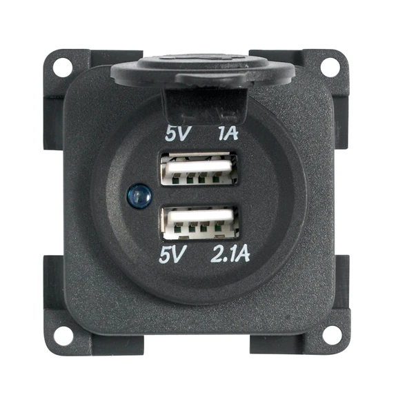 CBE MP2USB 5V / 1A + 2.1A Çift Usb Şarj Soketi Kapaklı (12V Giriş) ürün görseli 1