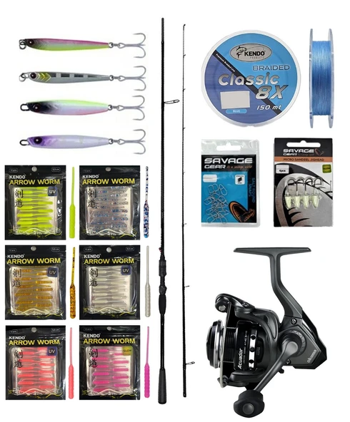 YekOutdoor Arrow Worm LRF Seti Okuma Psycho Stick Game 198cm Ex-Fast 0.5-3.5gr 2 Parça Olta Kamışı&Okuma Acuador ACU-1000A 3+1BB Olta Makinesi ürün görseli 1