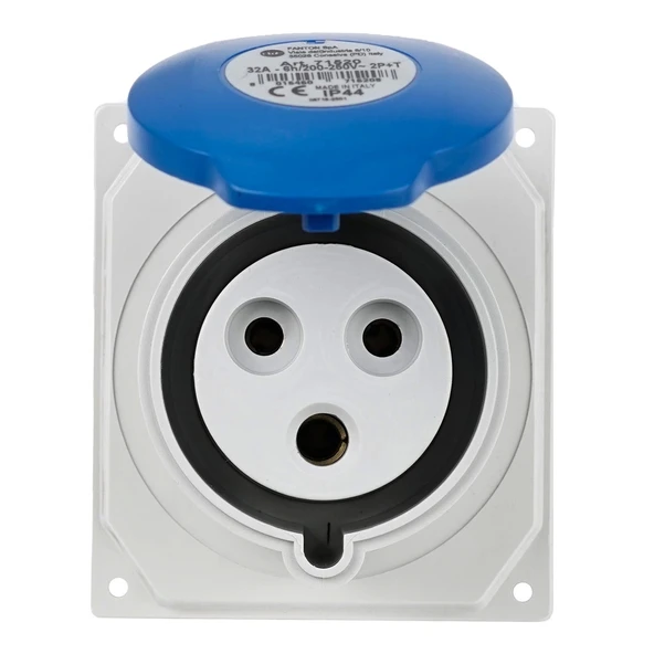 Fantom 71085 IP44 2P+E 16A 230V Kapaklı Karavan Enerji Prizi - Resim 2