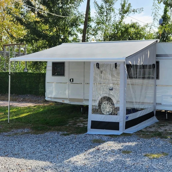 2K Karavan Rain Blocker Tente Yağmur Engelleyici Yan-Ön Duvar ürün görseli 1
