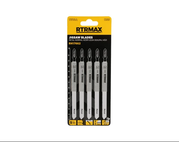 RH17662 Rtrmax Metal Normal Kesim Uzun Dekupaj Ağzı - T318A Model 132 mm - 5 Adet ürün görseli 1