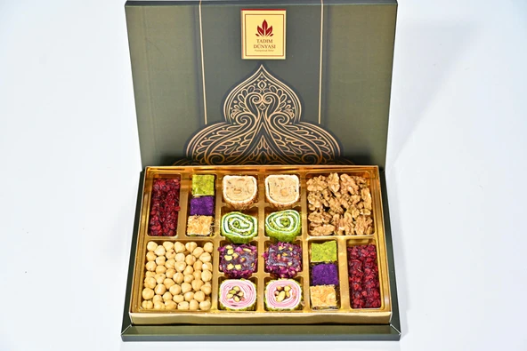 Tadım Dünyası Lüx Karışık Hediyelik Kuruyemiş & Lokum 850 gr 102 ürün görseli 1