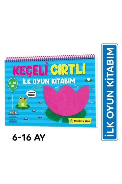 İlk Cırt Cırtlı Keçeli Etkinlik Kitabım - İlk Oyun Kitabım (6-16 Ay) ürün görseli 1